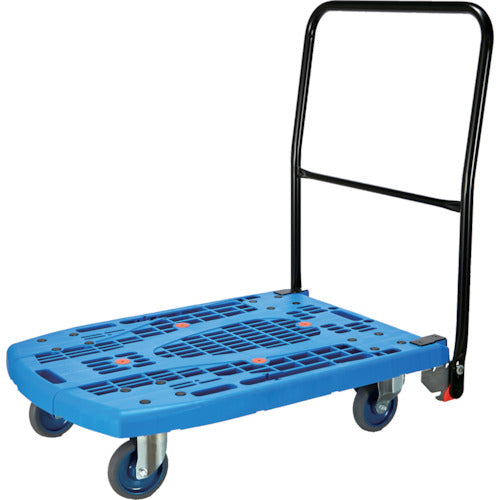 TRUSCO 樹脂台車 カルティオビッグフラット 回転 900X600 青
