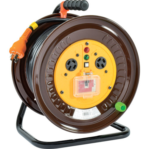 NICHIDO 電工ドラム 三相200V 過負荷漏電保護兼用ブレーカ付 20m