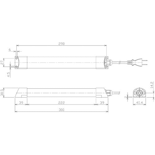 NIKKI 簡易防水型LEDリニアライト AC100〜120V 700lm