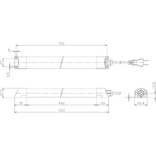 NIKKI 簡易防水型LEDリニアライト AC100〜120V 1400lm