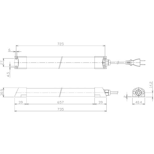 NIKKI 簡易防水型LEDリニアライト AC100〜120V 2100lm