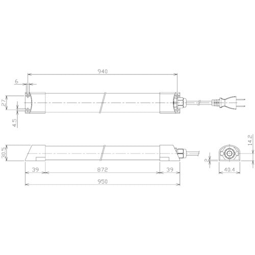 NIKKI 簡易防水型LEDリニアライト AC100〜120V 2800lm