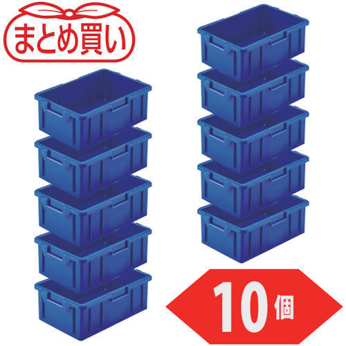 TRUSCO まとめ買い NS型コンテナ 10L ブルー 10個