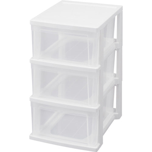 IRIS 284278 スリムチェスト NSSー323 ホワイト/クリア