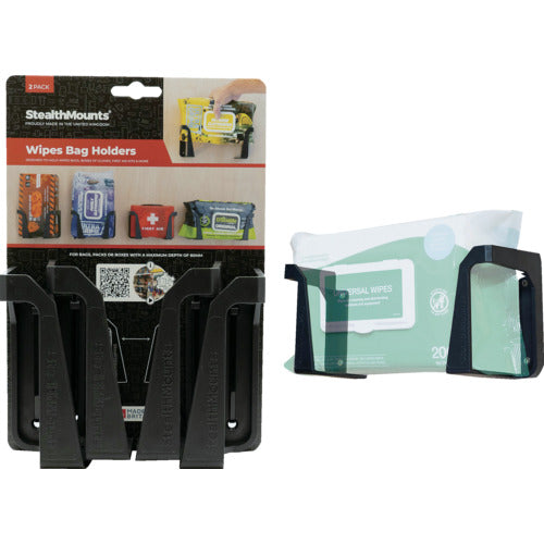 ステルスマウント ワイプホルダーラック(2個入り)ブラック