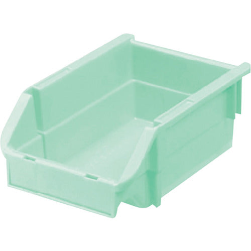 ヒシ T型コンテナ(ネスティングタイプ) パステルグリーン W132×D200×H90