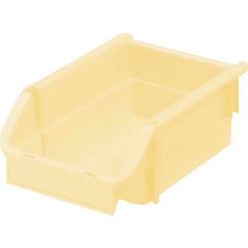 ヒシ T型コンテナ(ネスティングタイプ) パステルイエロー W132×D200×H90