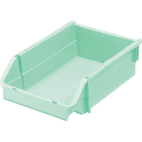 ヒシ T型コンテナ(ネスティングタイプ) パステルグリーン W192×D285×H90
