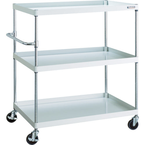 TRUSCO ツールワゴン フェニックスワゴン 省音 1000X650XH1200 3段 ホワイト