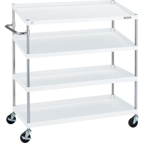 TRUSCO ツールワゴン フェニックスワゴン 省音 1200X600XH1300 2段 傾斜2段付 ホワイト