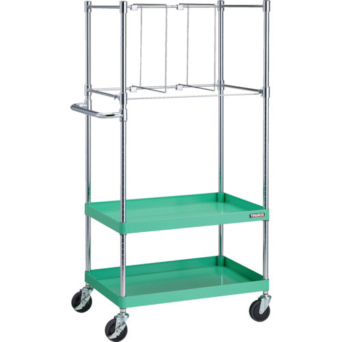 TRUSCO ツールワゴン フェニックスワゴン 省音 750X500XH1500 立掛け用 ヤンググリーン