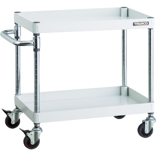 TRUSCO ツールワゴン フェニックスワゴン 省音 600X400XH600 2段 ホワイト