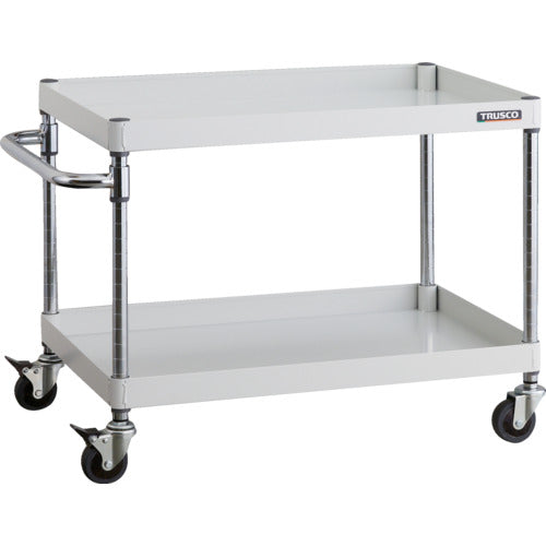 TRUSCO ツールワゴン フェニックスワゴン 省音 750X500XH600 2段 ホワイト