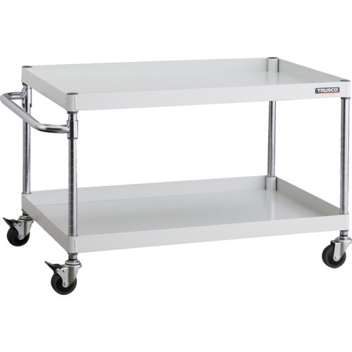 TRUSCO ツールワゴン フェニックスワゴン 省音 900X600XH600 2段 ホワイト