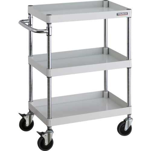 TRUSCO ツールワゴン フェニックスワゴン 省音 600X400XH880 3段 ホワイト