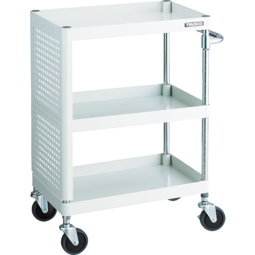 TRUSCO ツールワゴン フェニックスワゴン 省音 600X400XH880 パネル付 ホワイト