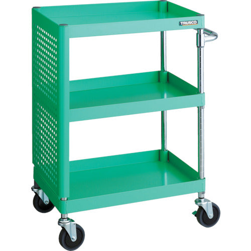 TRUSCO ツールワゴン フェニックスワゴン 省音 600X400XH880 パネル付 ヤンググリーン