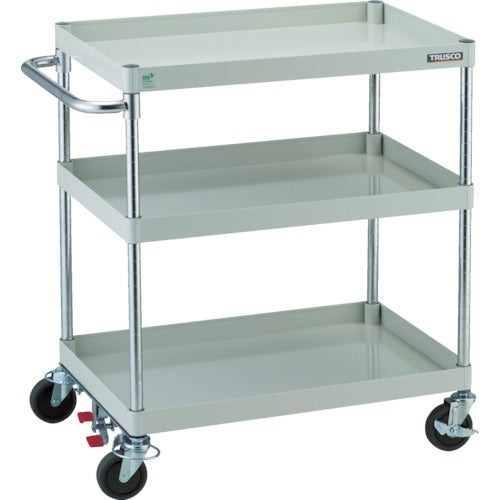 TRUSCO ツールワゴン フェニックスワゴン 省音 750X500 S付 ホワイト