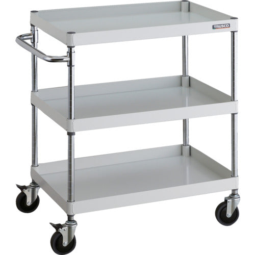 TRUSCO ツールワゴン フェニックスワゴン 省音 750X500XH880 3段 ホワイト
