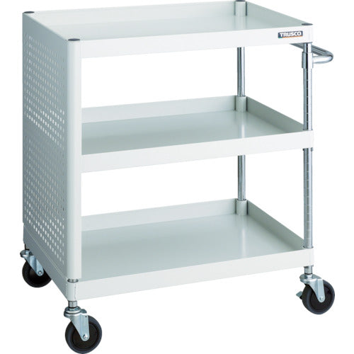 TRUSCO ツールワゴン フェニックスワゴン 省音 750X500XH880 パネル付 ホワイト