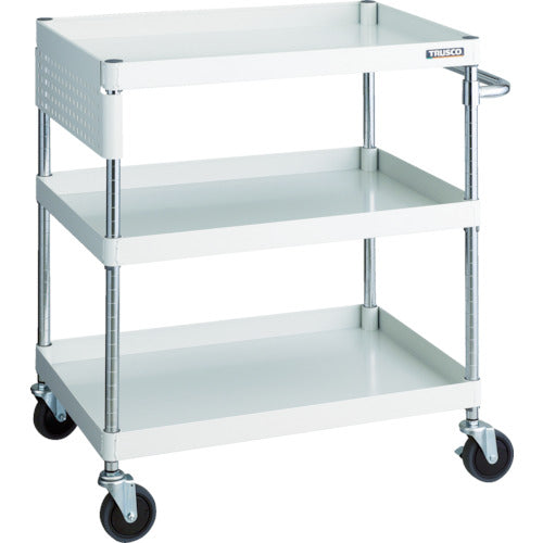 TRUSCO ツールワゴン フェニックスワゴン 省音 750X500XH880 パネル付 ホワイト