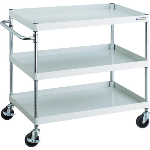 TRUSCO ツールワゴン フェニックスワゴン 省音 900X600XH880 3段 ホワイト