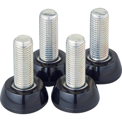 TRUSCO スチール製ワゴン用アジャスターセット ツールワゴン フェニックスワゴン用 M16 4本入