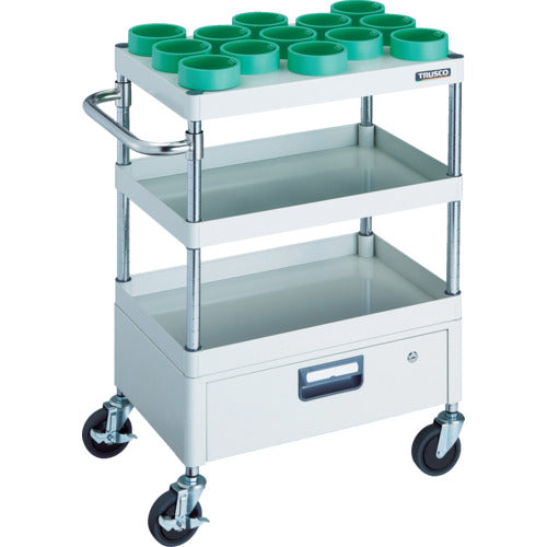 TRUSCO ツールワゴン フェニックスワゴン 600X400 1段引出付 HSK100A ホワイト