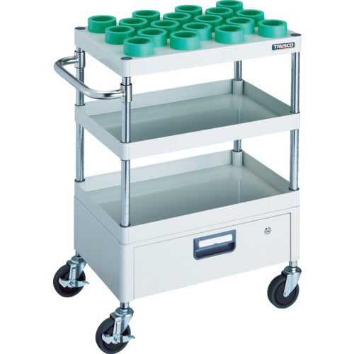 TRUSCO ツールワゴン フェニックスワゴン 600X400 1段引出付 HSK63A ホワイト