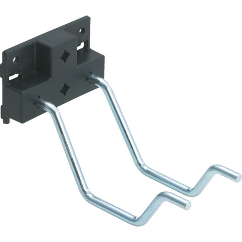 TRUSCO パンチングパネル用クランクフック 2本タイプ B型ベース