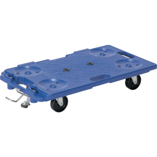 アイケー 樹脂製連結平台車 均等荷重150kg 4輪自在ストッパー付