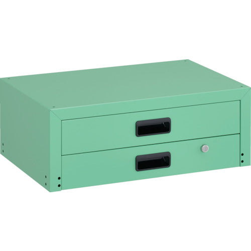 TRUSCO ツールワゴン ラビットワゴン用2段引出 600X400 ヤンググリーン