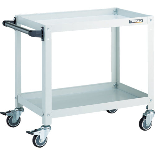 TRUSCO ツールワゴン ラビットワゴン 600×400×H600 ハンドル付 ウレタン車輪 ホワイト