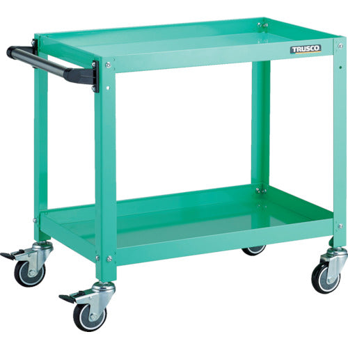 TRUSCO ツールワゴン ラビットワゴン 600×400×H600 ハンドル付 ウレタン車輪 ヤンググリーン