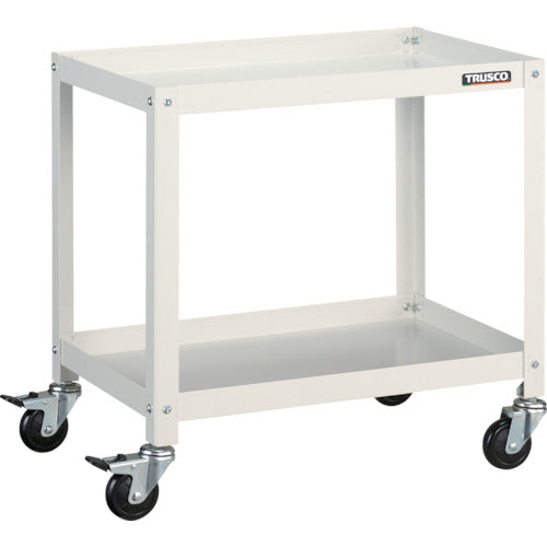 TRUSCO ツールワゴン ラビットワゴン 600X400 ゴム車輪 ホワイト