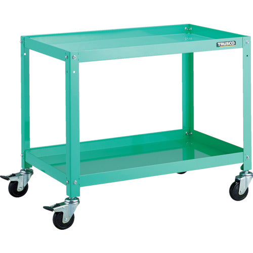 TRUSCO ツールワゴン ラビットワゴン 700X450 ゴム車輪 ヤンググリーン