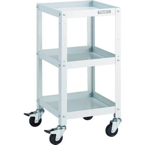 TRUSCO ツールワゴン ラビットワゴン 360X360 ゴム車輪 ホワイト