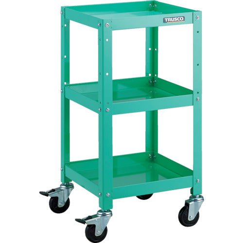 TRUSCO ツールワゴン ラビットワゴン 360X360 ゴム車輪 ヤンググリーン