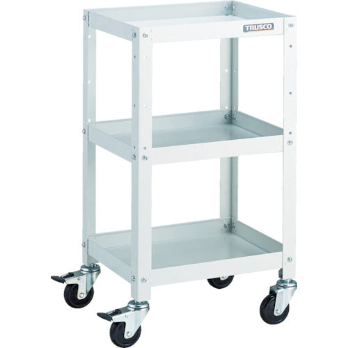 TRUSCO ツールワゴン ラビットワゴン 400X350 ゴム車輪 ホワイト
