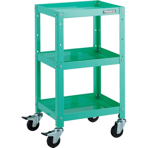 TRUSCO ツールワゴン ラビットワゴン 400X350 ゴム車輪 ヤンググリーン