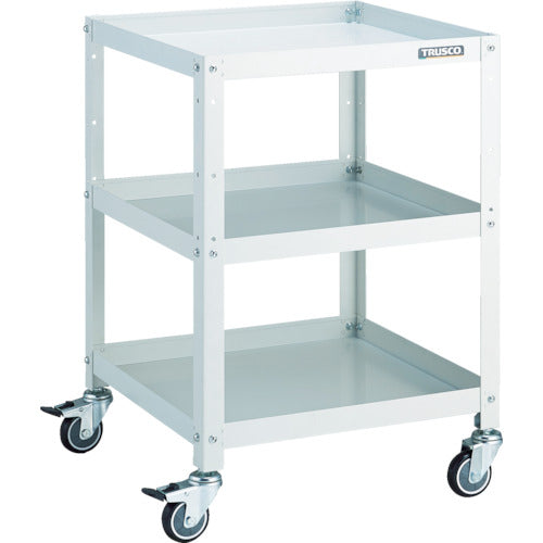 TRUSCO ツールワゴン ラビットワゴン 500X500 ウレタン車輪 ホワイト
