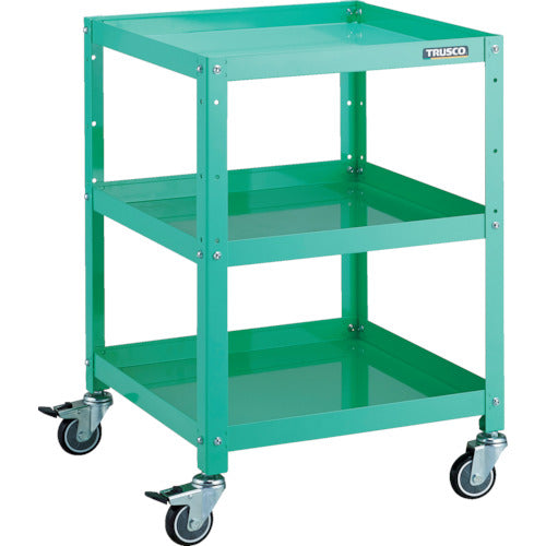 TRUSCO ツールワゴン ラビットワゴン 500X500 ウレタン車輪 ヤンググリーン