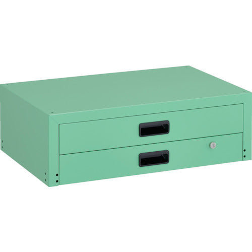 TRUSCO ツールワゴン ラビットワゴン用2段引出 700X450 ヤンググリーン