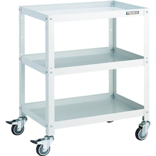 TRUSCO ツールワゴン ラビットワゴン 600X400 ウレタン車輪 ホワイト