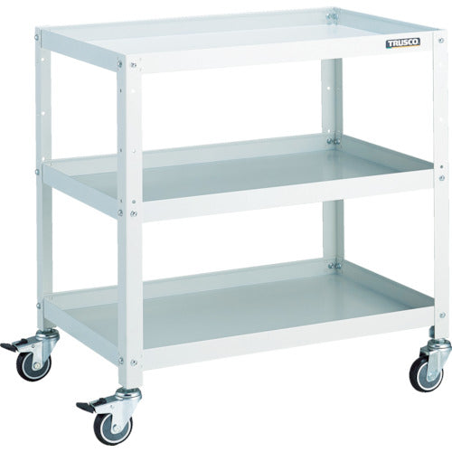 TRUSCO ツールワゴン ラビットワゴン 700X450 ウレタン車輪 ホワイト