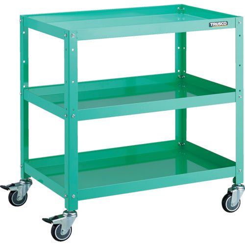 TRUSCO ツールワゴン ラビットワゴン 700X450 ウレタン車輪 ヤンググリーン