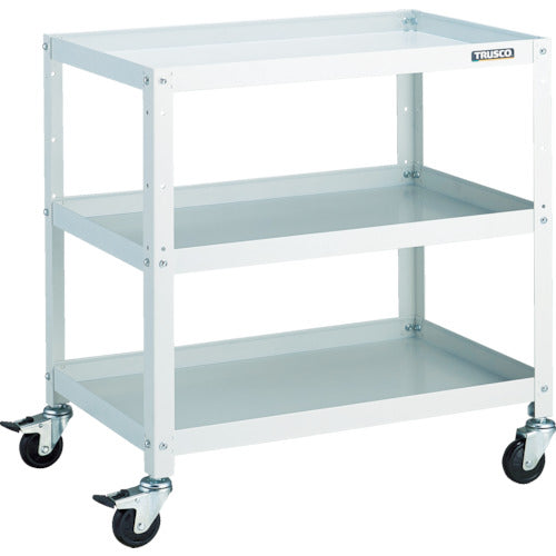 TRUSCO ツールワゴン ラビットワゴン 700X450 ゴム車輪 ホワイト