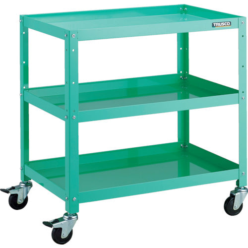 TRUSCO ツールワゴン ラビットワゴン 700X450 ゴム車輪 ヤンググリーン