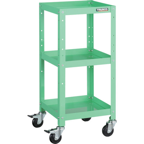 TRUSCO ツールワゴン ラビットワゴン 360X360 ゴム車輪 ヤンググリーン
