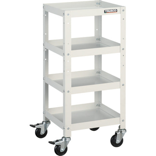 TRUSCO ツールワゴン ラビットワゴン 360X360 ゴム車輪 ホワイト